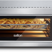 Salton - Pizzadesso four à pizza professionel avec friture à air - acier inoxyable-Cuisez la pizza parfaite en 4 minutes ou moins ! atteint des températures de plus de 800 °f - cuit la pizza parfaite à 800 °f (pizza traditionnelle, pizza à croûte épaisse, pizza à croûte mince) 