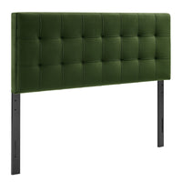 Modway - Lily Velours de performance résistant aux taches Tête de lit King Size, Vert mousse-Sellerie en velours Performance résistante aux taches