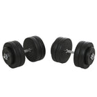 Soozier - Ensemble d’haltères ajustables 2 x 55 lb-Fabriqué en acier et plastique de haute qualité pour une utilisation durable et résistante