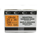 Eco II - Sacs à ordures - 26 po x 36 po - Régulier - noir -  paquet de 250 -26 po x 36 po 