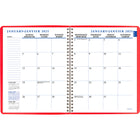 Staples - Agenda mensuel 2025 - 8 3/4 po H x 6 7/8 po L - Couleurs Assorties - Bilingue-Reliure à spirale double