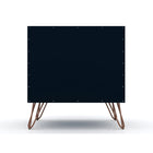 Manhattan Comfort - Table de nuit Rockefeller 20,08" style mi-siècle moderne à 1 tiroir - Tatiana bleu minuit-Garantie limitée du fabricant de 30 jours