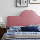 Modway - Dawn Performance Velvet Tête de lit jumelée, Rose poussiéreuse-5 positions de montée