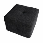 Exform - Lilith Cube - Tabouret, pouf, table d'appoint - Chenille noire-Cube multifonction (table d'appoint / pouf / tabouret)