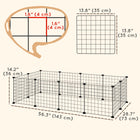 PawHut - Parc pour cochons d’Inde 14 po H 12 panneaux, avec porte-Design polyvalent servant à la fois de parc pour animaux ou d’étagère de rangement 