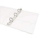 Avery® - Reliure de présentation durable de 5½ po x 8½ po, 1 po, blanc-Deux pochettes intérieures en plastique pour un rangement accru  