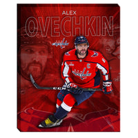 Alexander Ovechkin 16x20 sur toile Collage Capitals-V - Toile encadree - 16" x 20"-Impression sur toile de qualité supérieure avec bordures enveloppées