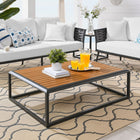 Modway - Stance Terrasse extérieure Aluminium Table basse - Grey Natural-Cadre en aluminium revêtu en poudre