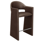 Modway - Talia 41 pouces Cuir végane Tabouret de bar - Espresso-Rembourrage en cuir végane