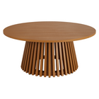 Modway - Lane Rond de 39 pouces Terrasse extérieure Bois de teck Table à manger - Naturel-Bois de teck