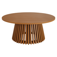 Modway - Lane Rond de 39 pouces Terrasse extérieure Bois de teck Table à manger - Naturel-Bois de teck