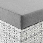 Modway - Convene Terrasse extérieure Ottoman in Gris clair-Glissements au pied sans marquer