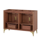 Modway - Daylight 48" Meuble de toilette de salle de bain compatible double lavabo (non inclus) - Noyer-Assemblée requise