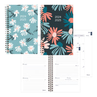 Blueline - 2024-2025 13-mois agenda académique hebdomadaire/mensuel - 8 po x 5 po - Collection Blossom assortie - Anglais-13 mois, juillet 2024 à juillet 2025