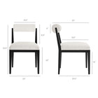 Modway - Kai Tissu Chaise à manger Ensemble de 2 - Sel-Dossier en tissu roulé