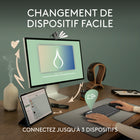 Logitech - Pebble Keys 2 K380s clavier sans fil Bluetooth multidispositif, raccourcis personnalisables, fin et portable - Graphite-Connectez 3 dispositifs: utilisez le Bluetooth pour connecter jusqu'à 3 dispositifs sans fil sur différents SE (Windows/macOS/iPadOS/ChromeOS) et passez de l'un à l'autre avec le bouton Easy-Switch
