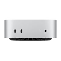 Apple - Mac mini - M4 - 16 Go de mémoire unifiée - 512 Go SSD - Argent-Se fait petit. en mène large: Avec son boîtier carré d’à peine 12,7 cm, Mac mini est assez petit pour être facilement placé n’importe où, même sous un moniteur