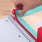 Five Star - Cahier à code de couleurs avec séparateurs – 10 1/2 po H x 8 po l – 240 pages – Noir-Comprend trois intercalaires mobiles de couleurs assorties, munis d’onglets, pour faciliter l’étiquetage des sections et garder vos notes bien organisées