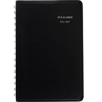 AT-A-GLANCE - Agenda scolaire de bureau hebdomadaire 2026-2027 - 8 po H x 4 7/8 po l - noir - bilingue-13 mois : août 2026 - août 2027