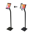 Futech - Support pour iPad au sol - 10 po x 7 po - Noir-Compatible avec l'iPad Air 1, l'iPad Air 2, l'iPad Pro 9,7", l'iPad 5 et l'iPad 6