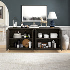 Hudson&Canal - Buffet Mansfield 68" L - Brun aulne-Dimensions du produit : 15,5" L x 68" l x 29" H