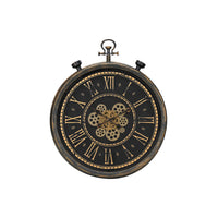 Monarch Specialties - Horloge - 24 po Rond - Mécanisme D'Engrenage - Horloge Murale - Brun - Transitionnel-Cette horloge murale ronde de 24 pouces, d'inspiration industrielle et vintage, est dotée d'un mécanisme à engrenages unique qui apporte instantanément une touche de nostalgie à une décoration intérieure de style transitionnel