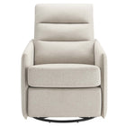 Modway - Etta Tissu rembourré Chaise longue - Flocons d’avoine-Assemblée requise
