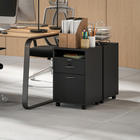HOMCOM - Classeur mobile vertical 24 po avec tiroir verrouillable - noir-Le classeur compact convient à la maison, au bureau et plus encore 