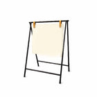 Futech - Planche à bascule en A avec panneau en PVC - 40 cm L x 40.6 cm H - Noir-Design compact en A-frame en métal —parfait pour petites devantures, cafés, boutiques et panneaux directionnels.