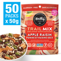 Healthy Crunch - Mélange de fruits et de graines de pomme et de raisin, 50 unités x 50 grammes-Sans noix