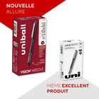 uni-ball - Stylos à bille roulante Vision Needle – 0,5 mm – noir – paquet de 12-Les stylos à micro-pointes à encre de qualité archive sont parfaits pour les notes, les listes, les signatures et l’archivage