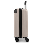 Swiss Mobility - Valise de cabine rigide 21.75 po de la collection JFK - Dessert Gris-Intérieur doublé avec panneau de séparation, poches pratiques et sangles de serrage pour garder le contenu organisé et en place