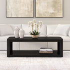 Hudson&Canal - Table basse rectangulaire Kellan 47" L - Grain noir-Finition en grain noir aspect bois