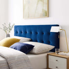 Modway - Emily Biscuit Touffé Performance Velvet Tête de lit Queen, Marine-Tissu résistant aux taches durable