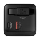 Verbatim - Chargeur GaN 65 W avec câble rétractable-Alimentation programmable La technologie PPS fournit la quantité d'énergie nécessaire à la charge idéale