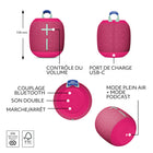 Ultimate Ears - WONDERBOOM 4 enceinte Bluetooth portable et étanche, Rose-Associe deux enceintes Bluetooth portables WONDERBOOM 4 pour un son encore plus puissant, appuie une fois pour dédoubler le son, appuie à nouveau pour obtenir un véritable son stéréo grâce aux deux enceintes, avec un canaux gauche et droit