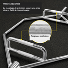 MotionGrey - Barre hexagonale olympique  pour soulevés de terre et entraînement musculaire - 140 cm - Argent-Format olympique conçu pour s’intégrer à un équipement de musculation et d’haltérophilie
