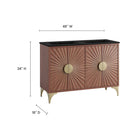 Modway - Daylight Double évier 48" Vanette de salle de bain - Noyer noir-Bois massif de manguier