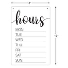 Cosco - Panneau intérieur à effacer pour heures d’ouverture - 8 po x 12 po - Blanc/Noir-La surface réutilisable fonctionne avec des marqueurs effaçables à sec standard pour des modifications rapides sans remplacer le panneau
