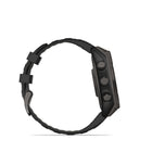 Garmin - fēnix 8 – 47 mm, saphir solaire, titane DLC gris carbone avec bracelet en silicone noir/gris galet-Pour votre style de vie actif, un haut-parleur et un micro intégrés vous permettent de passer et de recevoir des appels téléphoniques depuis votre poignet lorsque votre montre est couplée à votre smartphone. Vous pouvez même utiliser l'assistant vocal de votre smartphone pour répondre aux messages texte et bien plus encore