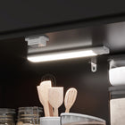 HOMCOM - Armoire de cuisine garde-manger 71 po avec porte-épices et lumières LED - noir-Conception anti-basculement pour plus de sécurité 