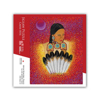 Oscardo - Casse-tête Moon Whispers Dance de Delree Dumont avec motif artistique autochtone - 500 pièces-Défi de casse-tête de 500 pièces – Un équilibre parfait entre plaisir et concentration, idéal pour les adultes, les familles et les amateurs de casse-tête de tous niveaux