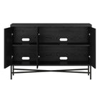 Hudson&Canal - Buffet Brighton 48" de largeur - Grain noir-Nettoyer avec un chiffon doux et sec, sans produits chimiques agressifs ni produits de nettoyage abrasifs
