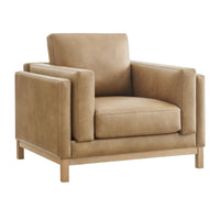 Modway - Roscoe Cuir végane Fauteuil - Toast-Cuir végane
