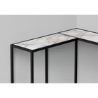 Monarch Specialties - 2159 Table D'Appoint - 36 po L/Marbre Blanc/Console De Coin-3