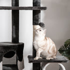 PawHut - Arbre à chat géant 94 po-102 po, tour haute jusqu’au plafond, blanc-Design peu encombrant pour n'importe quel espace de votre maison 
