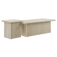 Modway - Render Nidification Tables basses Ensemble de 2 - Travertin-Ensemble de 2 tables basses