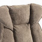 HOMCOM - Fauteuil de bureau inclinable grande taille et robuste avec repose-pieds - brun-Matériau : Velours flocon de neige (100 % polyester), Métal, Mousse, Acier