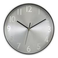 Monarch Specialties - 9111 Horloge Murale Rond de 12" - Visage Argenté/Cadre Argenté-Rehaussez la décoration de votre intérieur avec cette superbe horloge murale ronde de12 pouces, dotée d'un cadran argenté métallique sophistiqué et d'un cadre argenté assorti, parfaite pour les intérieurs modernes