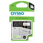 Ruban D1 pour étiqueteuse DYMO, noir sur blanc, 12 mm-Le ruban et l’adhésif sont résistants aux UV, de sorte que l’étiquette ne s’assombrit pas et ne se décolle pas au fil du temps